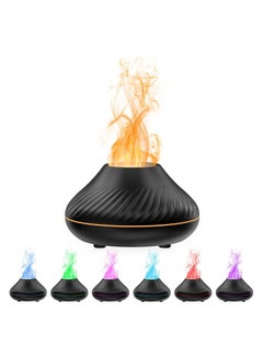 Buy Essential Oil Diffuser, Aromatherapy Fragrant Diffuser Flame Aroma Infuser for Essential Oils Cool Mist Humidifier 7 Colorful Lights, Quiet Air Vaporizer Waterless Auto Off for Home Office Room 130ML in UAE