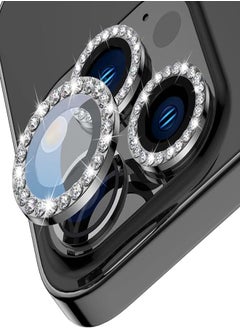 اشتري Tensea for iPhone 13 Pro/iPhone 13 Pro Max Camera Lens Protector Bling, Protection Camera Cover Tempered Glass Screen Protector Diamond Metal Individual Ring for 13Pro 6.1" /13 ProMax 6.7 inch 2021 في مصر