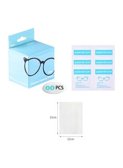 Buy Lens Cleaning Wipes Glasses Wipes 25 Extra Long and Thicker Pre-Moistened and Quick-Drying Individually Packaged Suitable for All Types of Glasses and Electronic Screens in Saudi Arabia