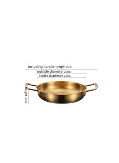 Buy New Stainless Steel Flat Bottomed Dry Pan in UAE