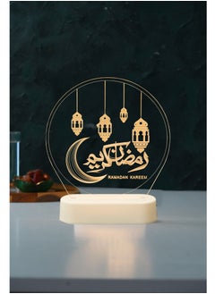 اشتري Hilalful Ramadan Kareem Lantern Stand | Suitable for Living Room, Bedroom and Outdoor | Perfect Festive Gift for Home Decoration in Ramadan, Eid, Birthdays, Weddings, Housewarming | Battery Operated في الامارات