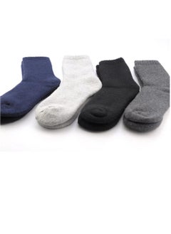 Buy Set of 4 high quality thick wool winter socks. Unisex in Saudi Arabia