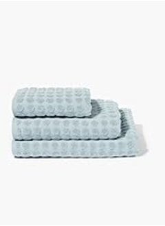 Buy Matalan Cotton Polka Dot Textured Bath Sheet Towel, 150 cm x 100 cm Size, Blue in Egypt