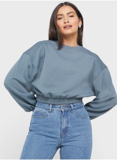 Buy Round Neck Knitted Sweatshirt in UAE