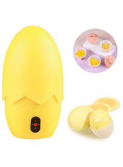 Buy Electric Egg Whisk Egg White Egg Yolk Mixer Kitchen Cooking Baking Tool Accessories with European Charging Cable (Yellow) in Saudi Arabia