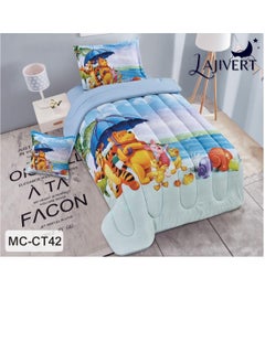 Buy Comforter set for children's summer bed, heavy filling, excellent soft texture, 4 pieces in Saudi Arabia