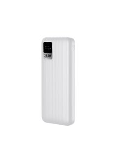 Buy 20000 mAh Fast Charging Power Bank With LED Digital Display 1 USB C and 2 USB A Ports Charge up to 3 devices Works With Iphone Android and All other Devices - White in UAE