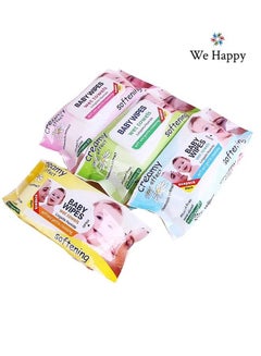 Buy Pack of 4 Baby Wipes Soft and Gentle Cleansing Wet Towels Perfect for Sensitive Skin 80 Pcs each in UAE