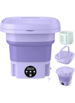 Buy Portable Washing Machine（8L）, Mini Foldable Washer,Spin Dryer Small Foldable Bucket Washer, Suitable for Apartment Dorm,Travelling in Saudi Arabia