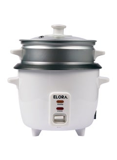 اشتري Electric Rice Cooker With Automatic Cooking, Keep Warm, Safety Protection, And Steamer - Easy to Use, Convenient, Durable 0.6LTR- EL-RC-6006 White في السعودية