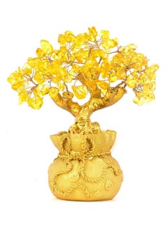 Buy NOG Feng Shui Money Tree Citrine Tree Quartz Crystal Bonsai Figurine Statue Gemstone Tree Reiki Chakra Healing Home Office Decor Desktop dashboard Ornaments for Prosperity Wealth Good Luck Success in UAE