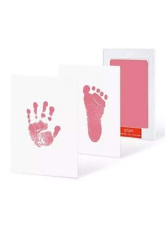 Buy Safe Inkless For 6 12 Months Baby Handprint And Baby Footprint Ink Pad With Imprint Cards 100% Non Toxic & Mess Free Safe For Newborn Baby And Toddlers (Pink 6 12 Months) in Saudi Arabia