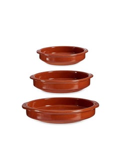 اشتري Terracotta 3 Pieces Set Rounded Cooking Pot, Brown, Spain في الامارات