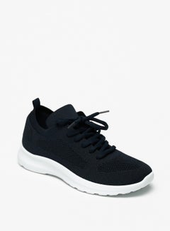 Buy Textured Lace Up Womens' Sports Shoes with Pull Tabs in UAE