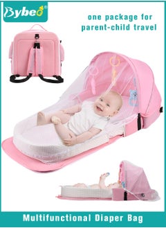 Buy 2 In 1 Multifunctional Baby Diaper Bag And Portable Baby Bed Crib, Travel- Friendly Baby Bed Sleeping Nest Bassinet, Infant Crib Travel Sleeper Cradles, High Quality in Saudi Arabia