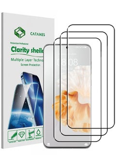 Buy 3 Pack For Huawei P60 Pro Huawei P60 Screen Protector Tempered Glass Full Glue Back in UAE