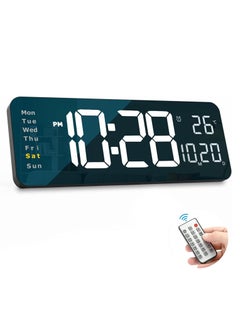 Buy LED Digital Wall Clock with Large Display38.7x3.2x13centimeter in Saudi Arabia