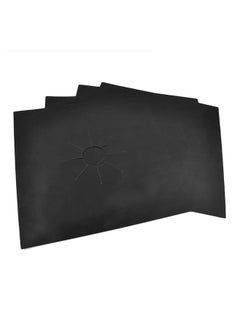 Buy 4-Piece Gas Stove Protector Cover Black in Saudi Arabia