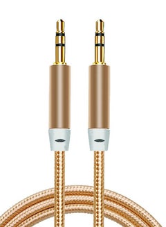 Buy Aux Cable 1 Meter - Gold in Saudi Arabia
