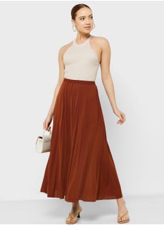 Buy Plisse High Waist Skirt in UAE