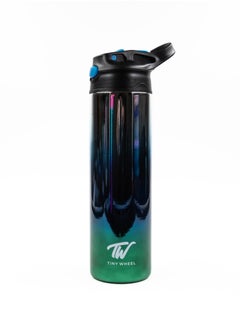 Buy Reflective Stainless Steel Bottle Blue 530ml in Saudi Arabia