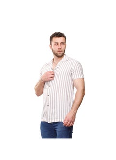 Buy Coup Strip Shirt For Men - Regular Fit - Grey & White in Egypt