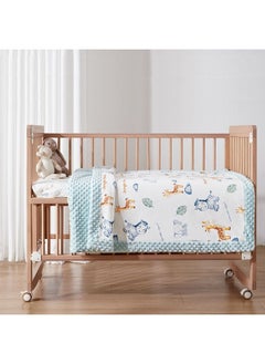 Buy Super Soft Baby Plush Blanket with Animal Pattern Printed and Soothing Raised Dots Double Layer Blanket 100x140cm in UAE