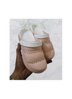 Buy Women's rubber slippers with closed front, rose color in Egypt