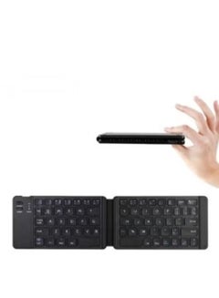 Buy Mini Bluetooth Keyboard Wireless Foldable Keyboard, Rechargeable Bluetooth Keyboard Portable Pocket Size Keyboard, Compatible with MAC/iOS, Windows, Android Smartphones, Tablets, Laptops in Saudi Arabia