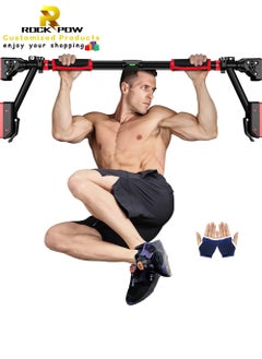 اشتري Pull Up Bar for Doorway Chin Up Bar Door Frame No Screw Upper Body Workout Bar with Locking Portable Adjustable Width Gym System Trainer Wall Mounted Door Exercise Equipment for Home Fitness في السعودية