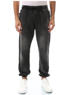 Buy Washed Fossil Grey Elastic Waist Joggers in Egypt