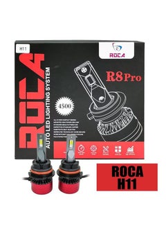 Buy LED Head light System Roca R8Pro Model H11 4500 LM for Car Vehicles-2 Piece Set in Saudi Arabia