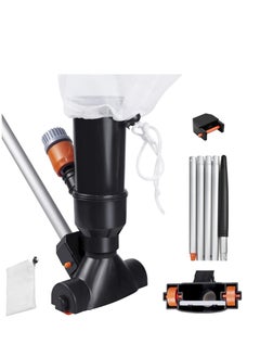 اشتري Pool Vacuum Cleaner, Portable Pool Maintenance Kit with Aluminum Pole, Vacuum Jet Underwater Cleaner, Mesh Bag - for Pool Pond Fountain to Clean Leaves Dirt Sand Silt في السعودية