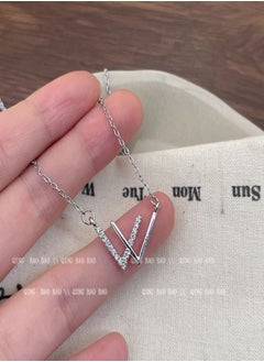 Buy Light luxury letter double V titanium steel necklace, fashionable and versatile in Saudi Arabia