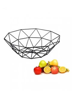 Buy Creative Fruit Basket Bowl Metal Storage Container Centerpiece Display Bowl for Living Room Decoration and Modern Kitchen Table - Paint Black in UAE