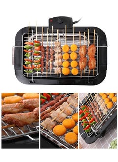 اشتري Smokeless Indoor/Outdoor Electric Grill Portable Tabletop Grill Kitchen BBQ Grills Adjustable Temperature Control,Removable Water Filled Drip Tray,2000W,Black في الامارات