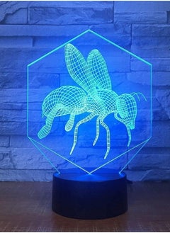 اشتري Fashion Personality 7/16 Color Changing USB LED Bees Cartoon Modelling Table Lamp Bedroom Atmospheres Bedside Decor Bee في الامارات