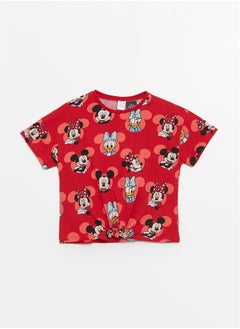 Buy Crew Neck Short Sleeve Minnie Mouse Printed Baby Girl T-Shirt in Egypt