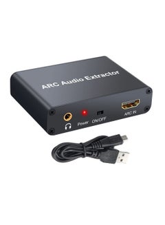 اشتري 192KHz ARC Audio Adapter HDMI Audio Extractor Digital to Analog Audio Converter DAC SPDIF Coaxail RCA 3.5mm Jack Output في الامارات