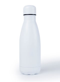 Buy Nessan 350ml Sport Water Bottle Vacuum Insulated Stainless Steel Sport Water Bottle Leak-Proof Double Wall Cola Shape Water Bottle, Keep Drinks Hot & Cold- White in UAE