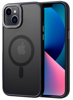 Buy Magnetic Case for iPhone 13, Compatible with MagSafe Shockproof Protection Cover, Translucent Matte Phone Case with Strong Magnet, Slim Case for Apple 13 6.1 Inch (2021)(Black) in Saudi Arabia