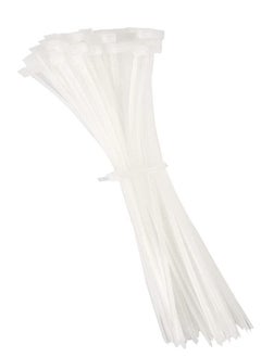 اشتري Cable Zip Ties, 100Pack Cable Zip Ties Heavy Duty 7.87Inch, Premium Plastic Wire Ties, Self-Locking  White في الامارات