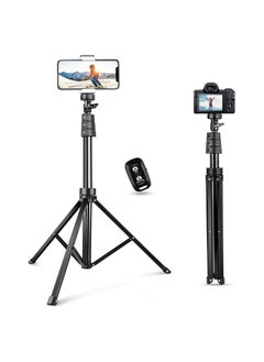 اشتري Phone Tripod Stand with Remote, Cell Phone Stand Tripod with Phone Holder for Vlogging，Recording, Compatible with iPhone&Android Phone في الامارات