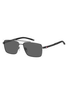 Buy Men's Polarized Rectangular Shape Carbon Fiber Sunglasses TH 2078/S GREY 41 - Lens Size: 41 Mm - Mtrut Blk in UAE