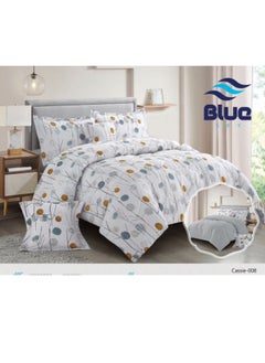 Buy Double quilt set, two-sided mattress, consisting of 6 pieces,  comforter 6 pcs , microfiber, comforter size 230 by 250 cm in Saudi Arabia