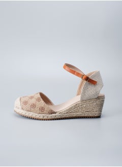 Buy Women's Handmade High-heel Espadrilles Sandals,Slipsole Closed Toe wedges Shoes ,Big-sized Casual Outside Wear Fashion For Summer &Spring 2024 in Saudi Arabia