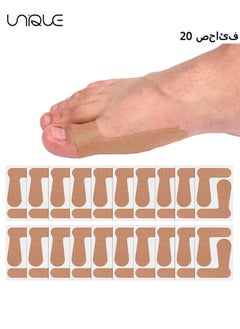 Buy 20 Pairs Big Toe Valgus Orthotics Bunion corrector，for overlapping Toes, Self-Adhesive Toe Brace Big Toe Straighteners, Breathable Toe Corrector Big toe valgus orthotics in UAE