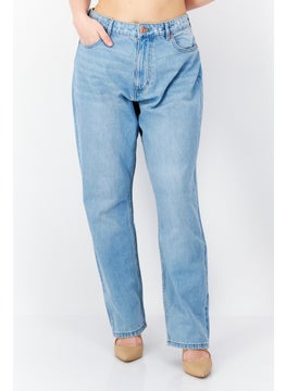 Buy Women Regular Fit 30 Inch Non Stretchable Jeans, Blue in Saudi Arabia