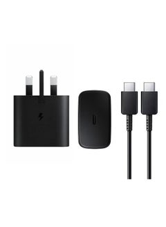 Buy 25W USB C Super Fast Charge Charging Kit - Compatible with S24 S23 S22 S21 S20 Ultra, S24+ S23+ S22+ S21+, A53, A15, a55, A54-C type power adapters with 1m cable in Saudi Arabia