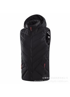 اشتري Winter Couples Heating Vest Hat-off Electric Heating Vest Intelligent Temperature Control Heating Vest Heating Clothes Jacket Women's Black في الامارات